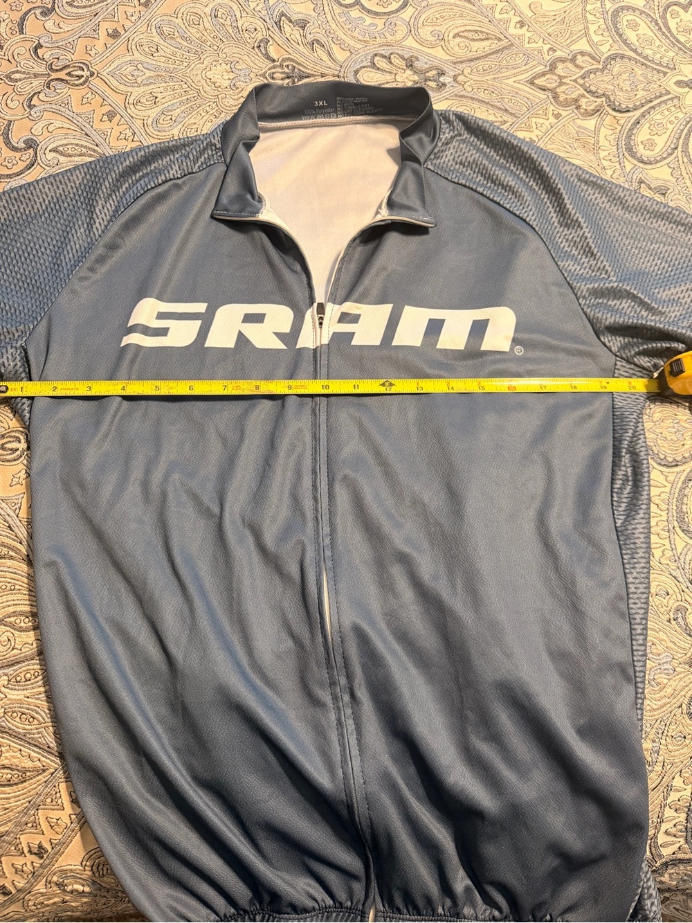 SRAM Blue-gray Cycling Jersey with Full Zip - Picture 5 of 8